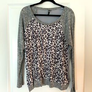 KUT XL leopard print top